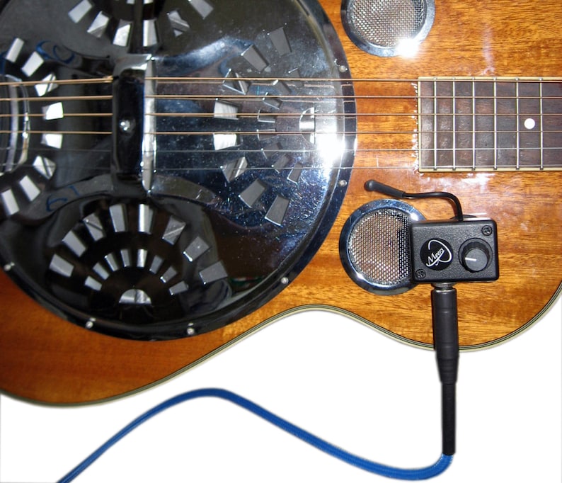 Resonator Guitar PICKUP With Flexible Microgooseneck. the Smallest