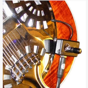 The grip resonator guitar pickup with flexible micro-goose neck by Myers Pickups
