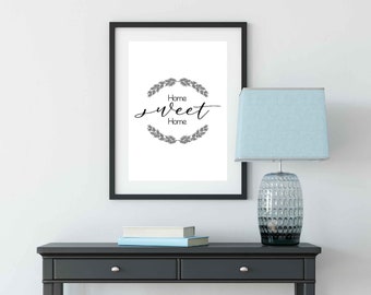 Home Sweet Home Printable Wall Decor, Farmhouse Wall Art