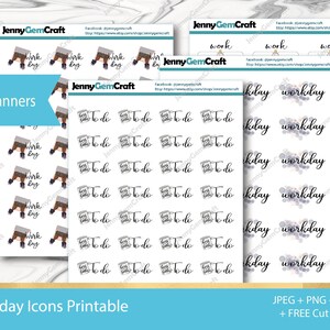 Work printable planner stickers