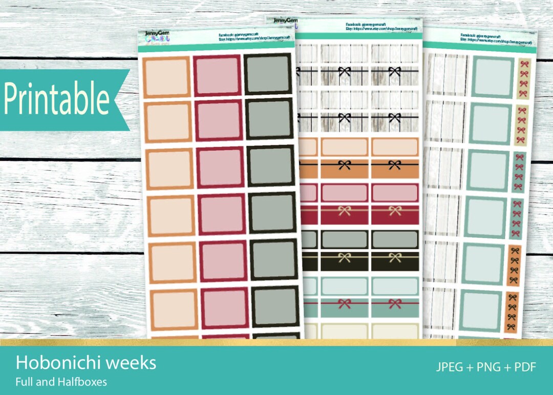 Dark Fall Hobonichi Weeks Printable Stickers - Etsy