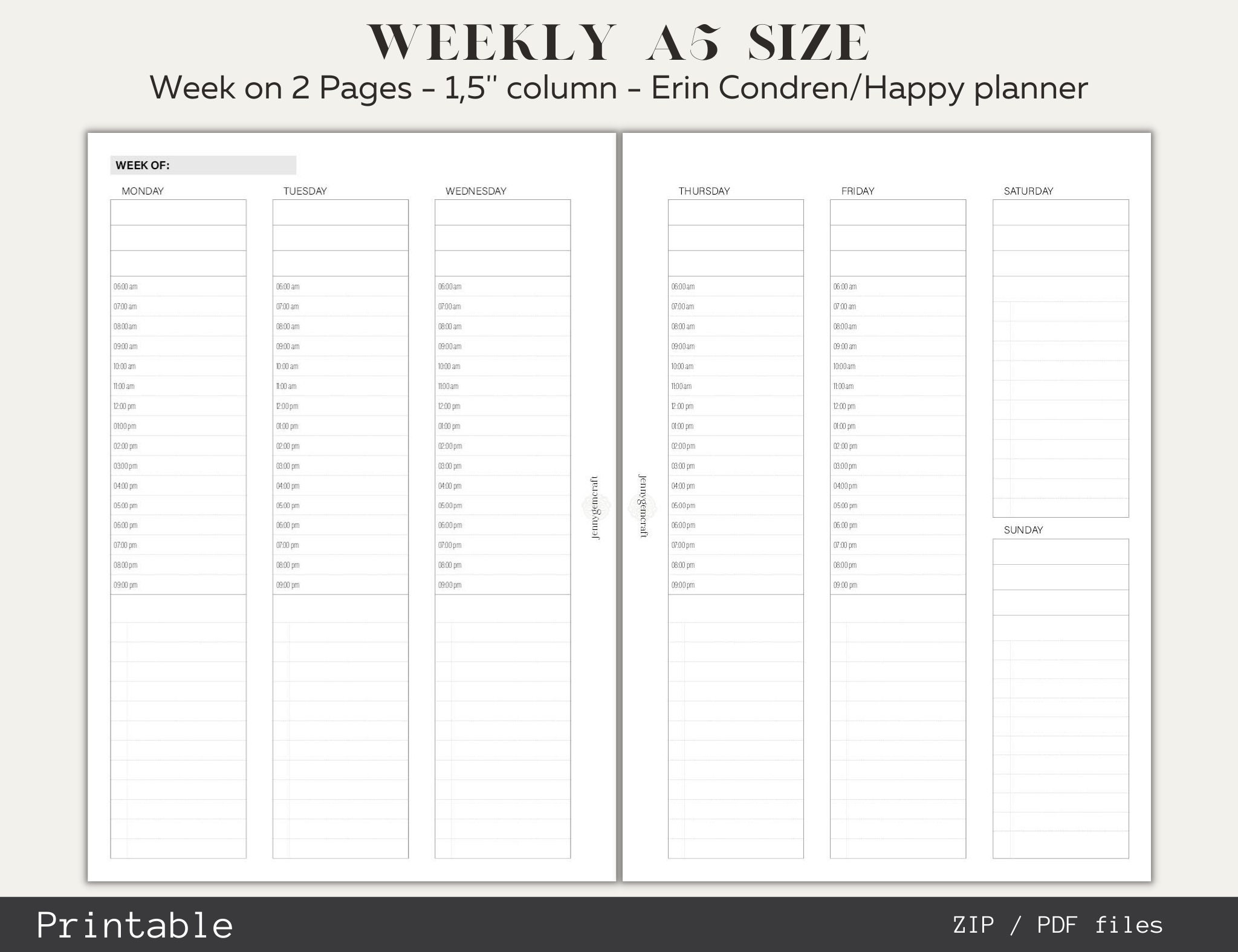  2022 Calendar for A5 Planners, fits Filofax, kikki.K, Carpe  Diem, Erin Condren LifePlanner Agenda, Louis Vuitton GM, 5.8 x 8.3  (Monthly, Classic) : Handmade Products