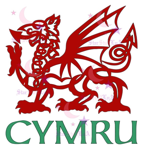 Welsh Dragon Cymru  Patriotic saying, svg, png, ai, eps, jpg, t-shirt, cricut, silohuette, tote bag, tumbler, digital file