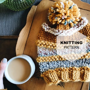 The Pike Beanie Pattern // Knit Pillow Pattern PDF // Knit Pattern