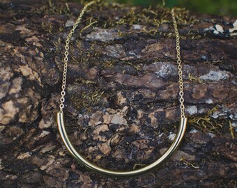 The Katherine : raw brass statement necklace