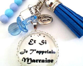 tu veux bien être marraine cadeau marraine annonce marraine  porte clé cabochon de 25 mm fait-main demande marraine originale