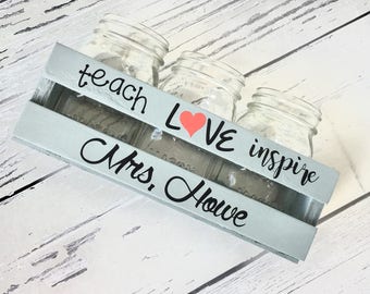 Personalized Teacher Gift, Custom Teacher Gift, Teacher Christmas Gift, Teacher Present, Teacher Desk Organizer, New Teacher Gift, Holiday