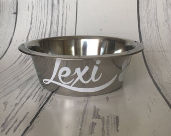 Custom dog bowl, custom dog dish, personalized dog bowl, personalized pet bowl,  monogrammed dog bowl,  customized dog bowl
