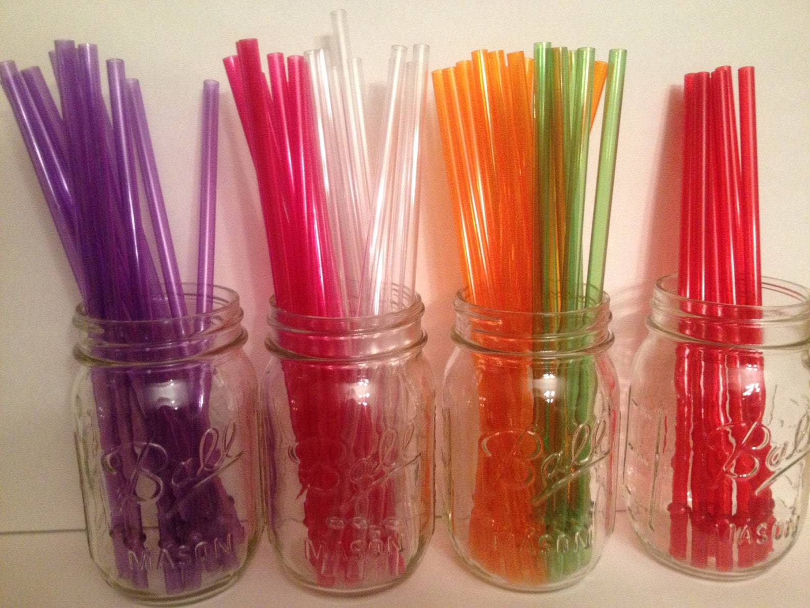 Choose 2 Acrylic Straws Mason Jar Straws Party Straws Etsy