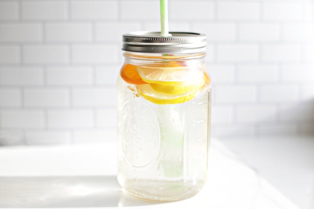 Promotional 20 Oz Game Day Double Wall Mason Jars with Straws