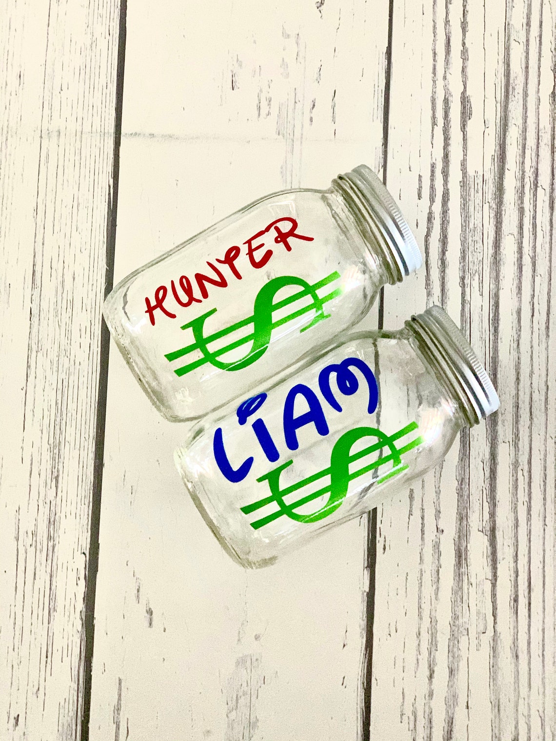 Personalized Bank Glass Mason Jar Bank Large Quart Size Etsy