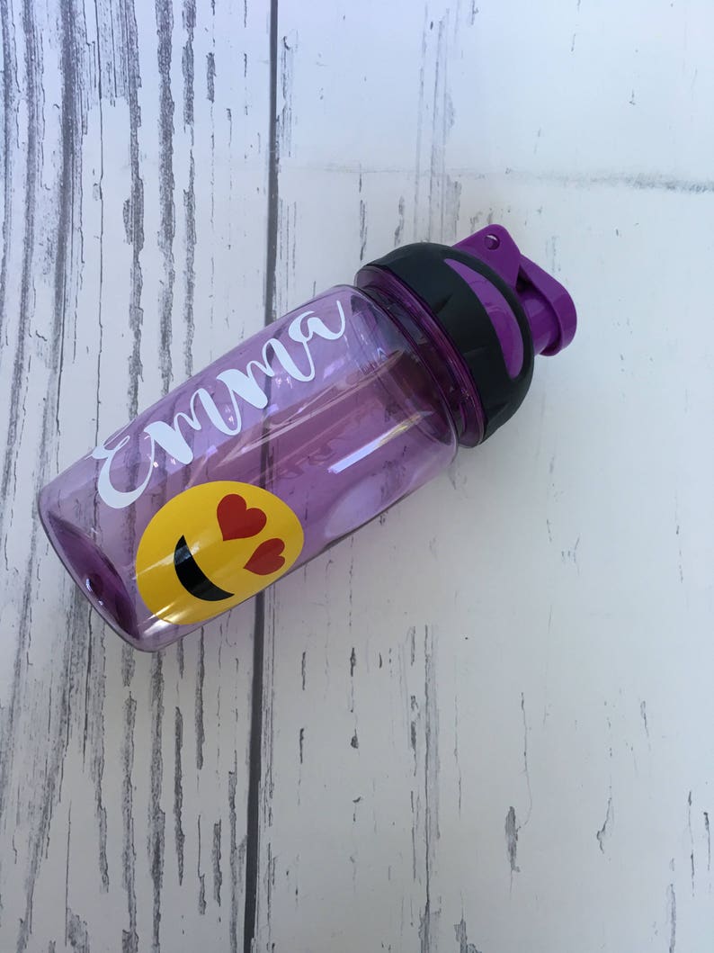 Personalized Emoji Water Bottle, Personalized Emoji Cup, Personalized Kids Water Bottle, Valentine Gift for Kids, Personalized Valentine Cup image 5