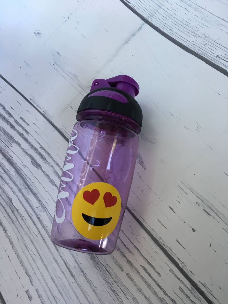 Personalized Emoji Water Bottle, Personalized Emoji Cup, Personalized Kids Water Bottle, Valentine Gift for Kids, Personalized Valentine Cup image 6