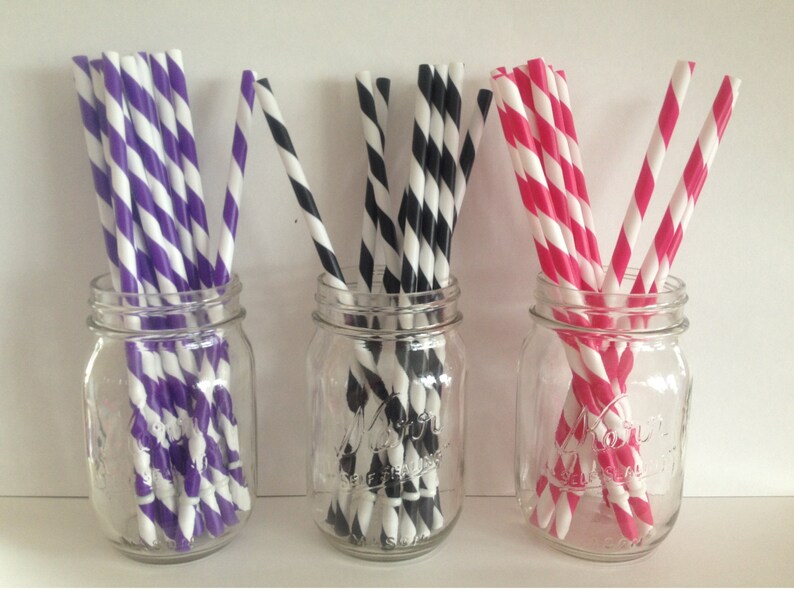 Choose 2 Acrylic Straws Mason Jar Straws Party Straws Etsy