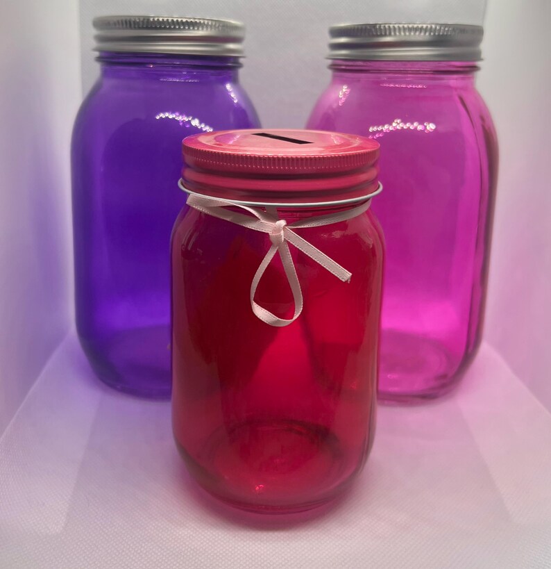 Personalized Bank, Glass Mason Jar Bank, Large Quart Size Bank, Personalized Gift, Children's Birthday Gift, Custom Bank, Custom Gift, Coins immagine 7