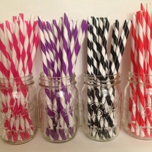 Choose 2 Acrylic Straws, Mason Jar Straws, Party Straws, Tumbler Straws, Striped Straws, Plastic Straws, Hard Plastic Straws, Swirly Straws image 5