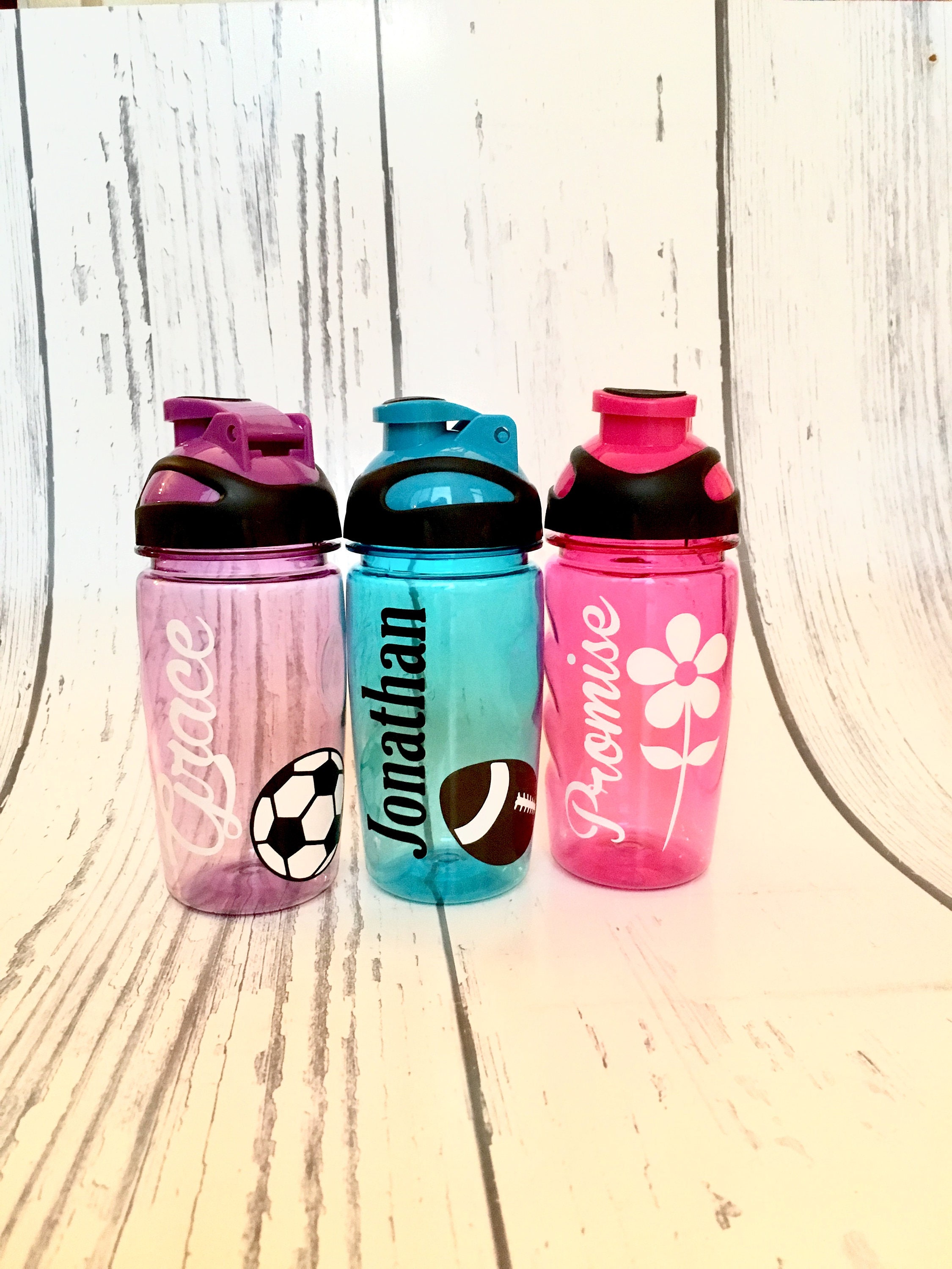 Plastic Water Bottle Personalized Kids Water Bottle Etsy