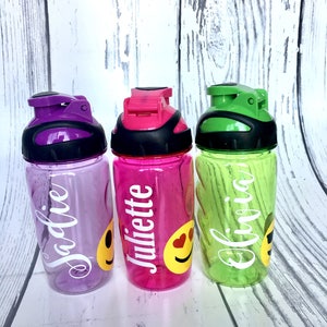 Personalized Emoji Water Bottle, Personalized Emoji Cup, Personalized Kids Water Bottle, Valentine Gift for Kids, Personalized Valentine Cup image 3