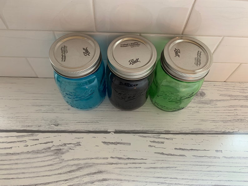 Colored Ball Mason Jars Blue mason jar green mason jar Etsy