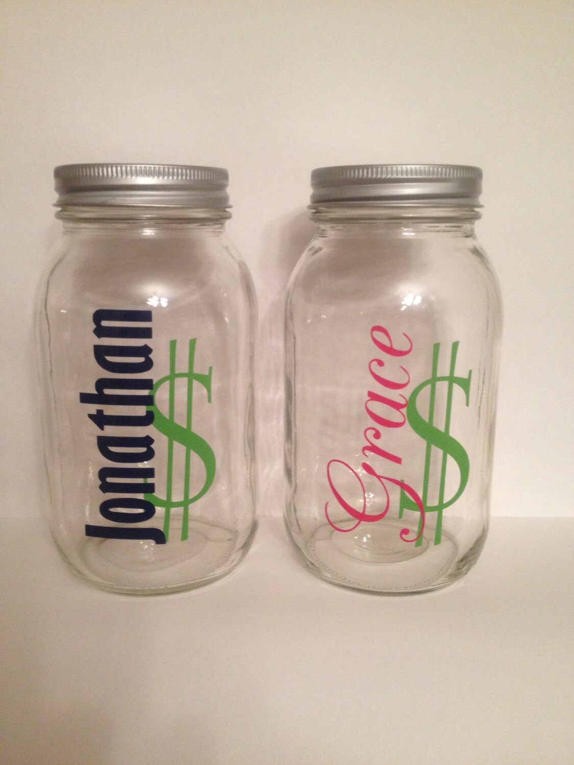 Personalized Bank Glass Mason Jar Bank Large Quart Size Etsy