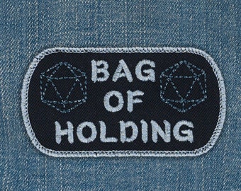 Bag of Holding oval patch // ornament, cosplay prop.