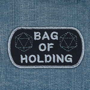 Bag of Holding oval patch // ornament, cosplay prop. image 1