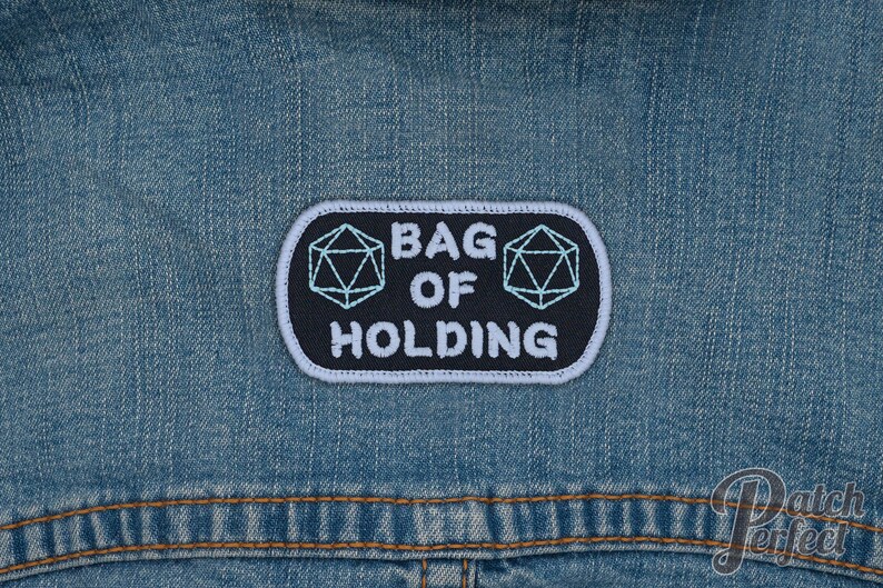 Bag of Holding oval patch // ornament, cosplay prop. image 2