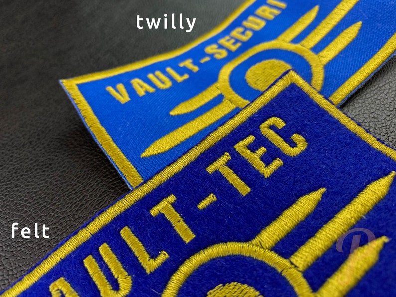 Vault-Tec inspired patch rectangular // ornament | Etsy