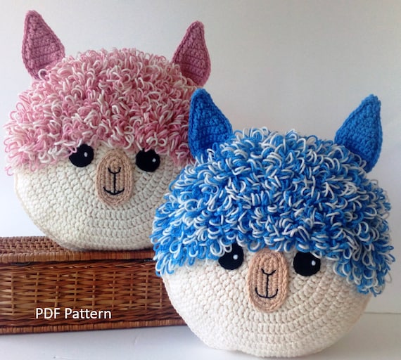 Alpaca Llama Pillow Cushion Crochet Pattern Crochet Etsy