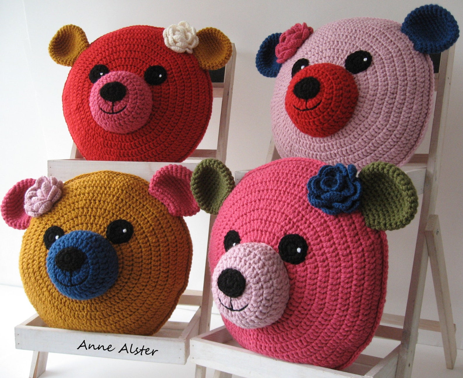 Teddy Bear Pillow Cushion CROCHET PATTERN crochet patterns Etsy