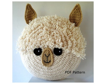 Llama Alpaca Pillow - Cushion CROCHET PATTERN - crochet patterns for animal pillows - Kids Birthday present - A Pillow to make you smile