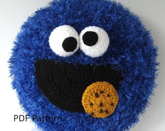Blue Friend Pillow - Cushion CROCHET PATTERN - crochet patterns for animal pillows - Birthday present - Baby shower gift