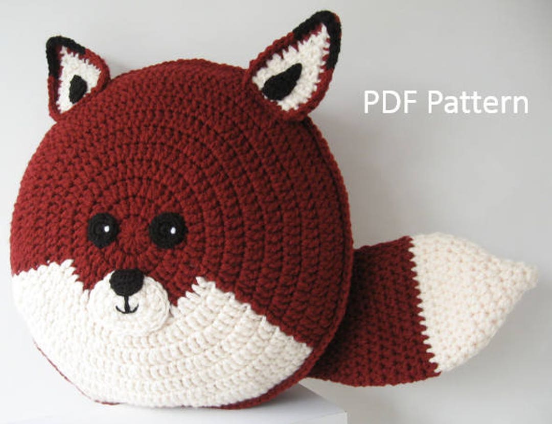 Fox Pillow - Cushion CROCHET PATTERN - Crochet Patterns for Animal ...
