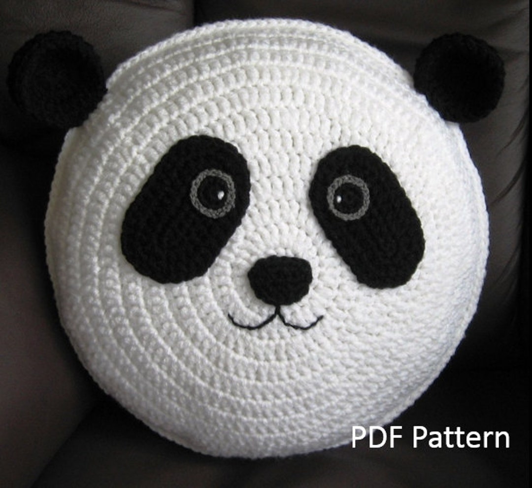 Panda Pillow Cushion CROCHET PATTERN Crochet Patterns for Animal