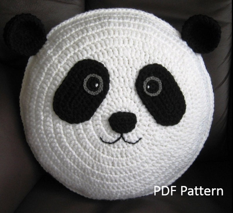 Panda Pillow Cushion CROCHET PATTERN Crochet Patterns for Etsy