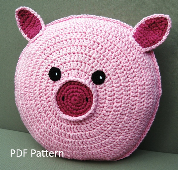 Pig Pillow Cushion Crochet Pattern Crochet Patterns For Etsy
