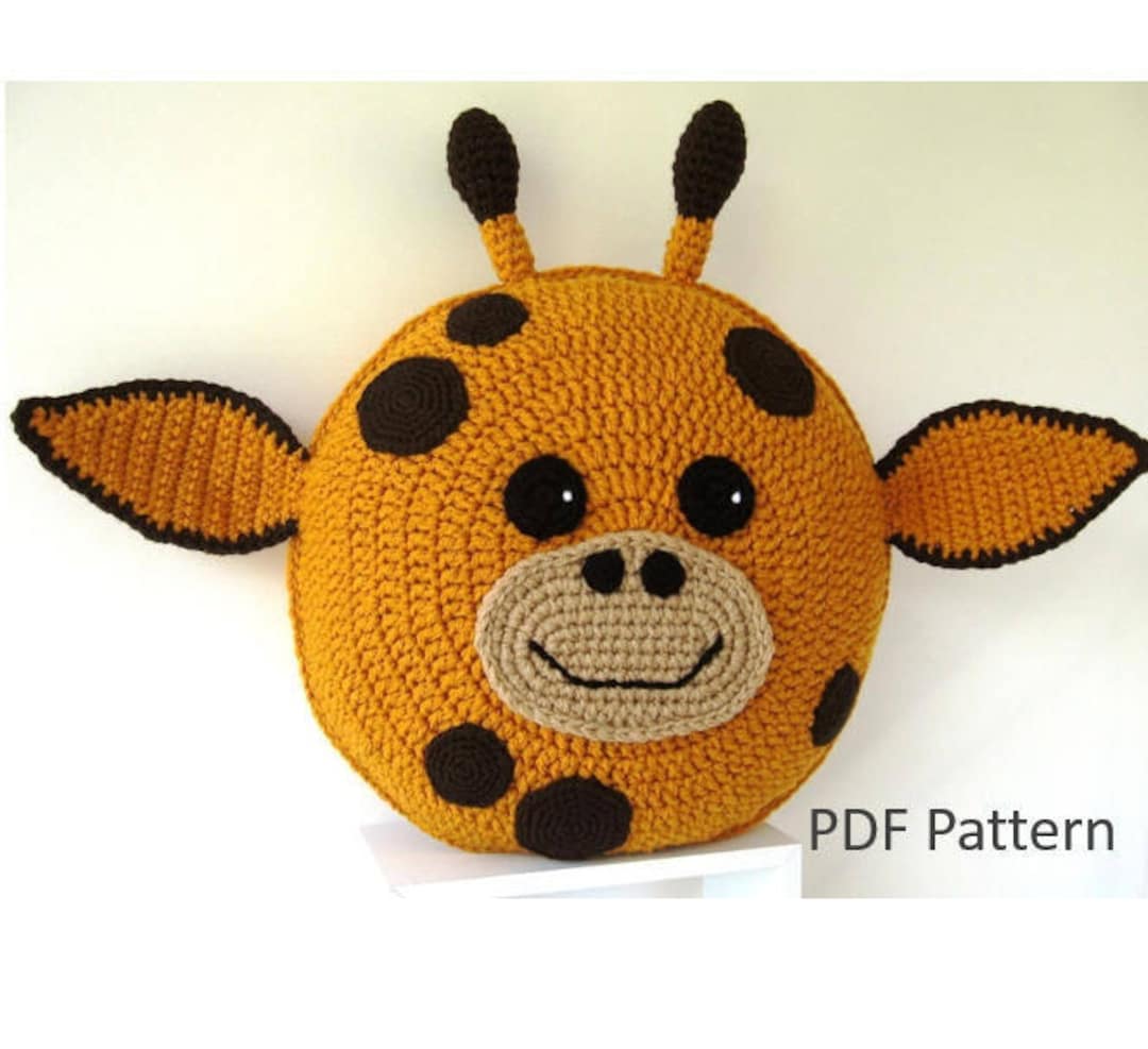 Giraffe Pillow - Cushion CROCHET PATTERN - Crochet Patterns for Animal ...