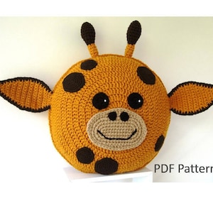 Giraffe Pillow - Cushion CROCHET PATTERN - Crochet Patterns for Animal ...