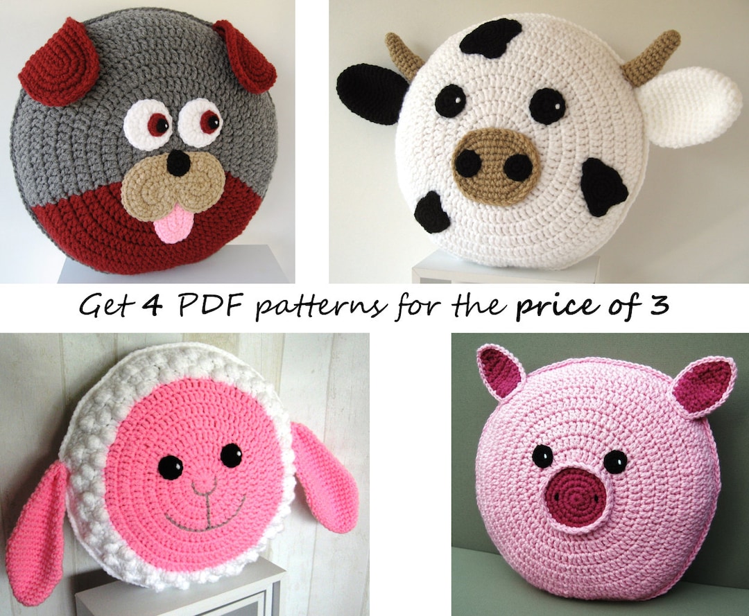 Pack Granja Patrones de Almohadones de Ganchillo por el precio