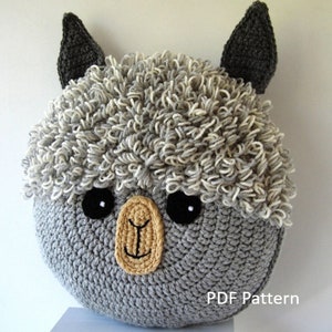 Llama Alpaca Pillow Cushion CROCHET PATTERN crochet patterns for animal pillows Kids Birthday present A Pillow to make you smile image 4