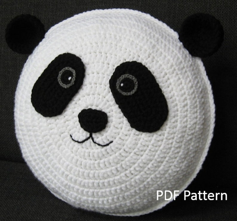 Panda Pillow Cushion CROCHET PATTERN Crochet Patterns for Etsy
