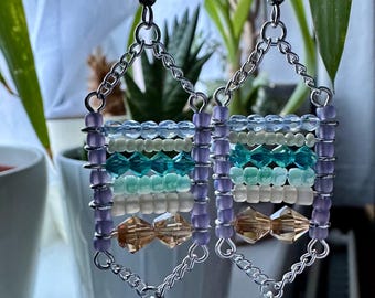 Boucles d'oreilles côtières en perles : bijoux bohèmes faits main inspirés de l'océan
