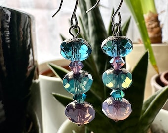 Boucles d'oreilles bohème festival - Pendentifs perlés faits main - Bijoux tendance bohème