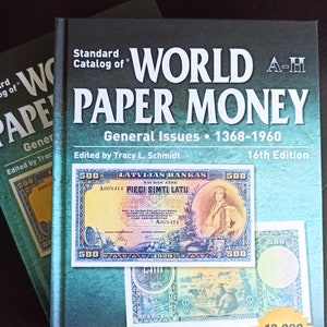 Standardkatalog Papiergeld aus aller Welt, Ausgaben 1368-1960. Katalog der Banknoten. Buch in 2 Bänden. Ein Geschenk für einen Sammler. 376