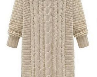 cable knit jumper dress womens