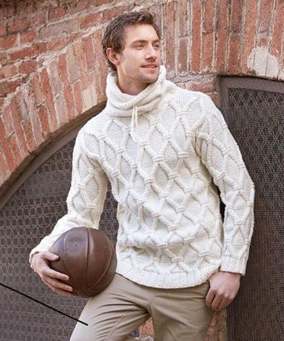 Hand Knitted Men's Sweater Fisherman Sweater Hand Knitted - Etsy