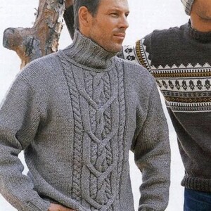 Men's Knitted Sweater Mens Aran 