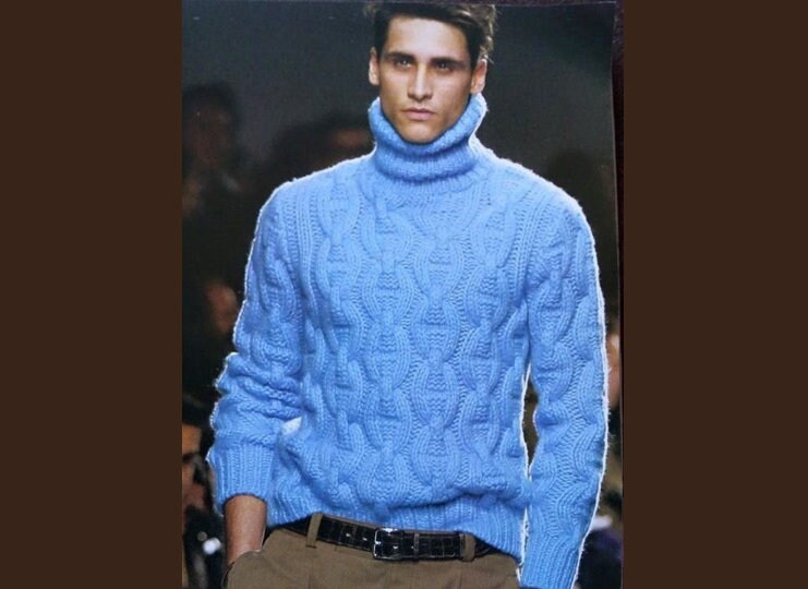 fisherman knit sweater mens
