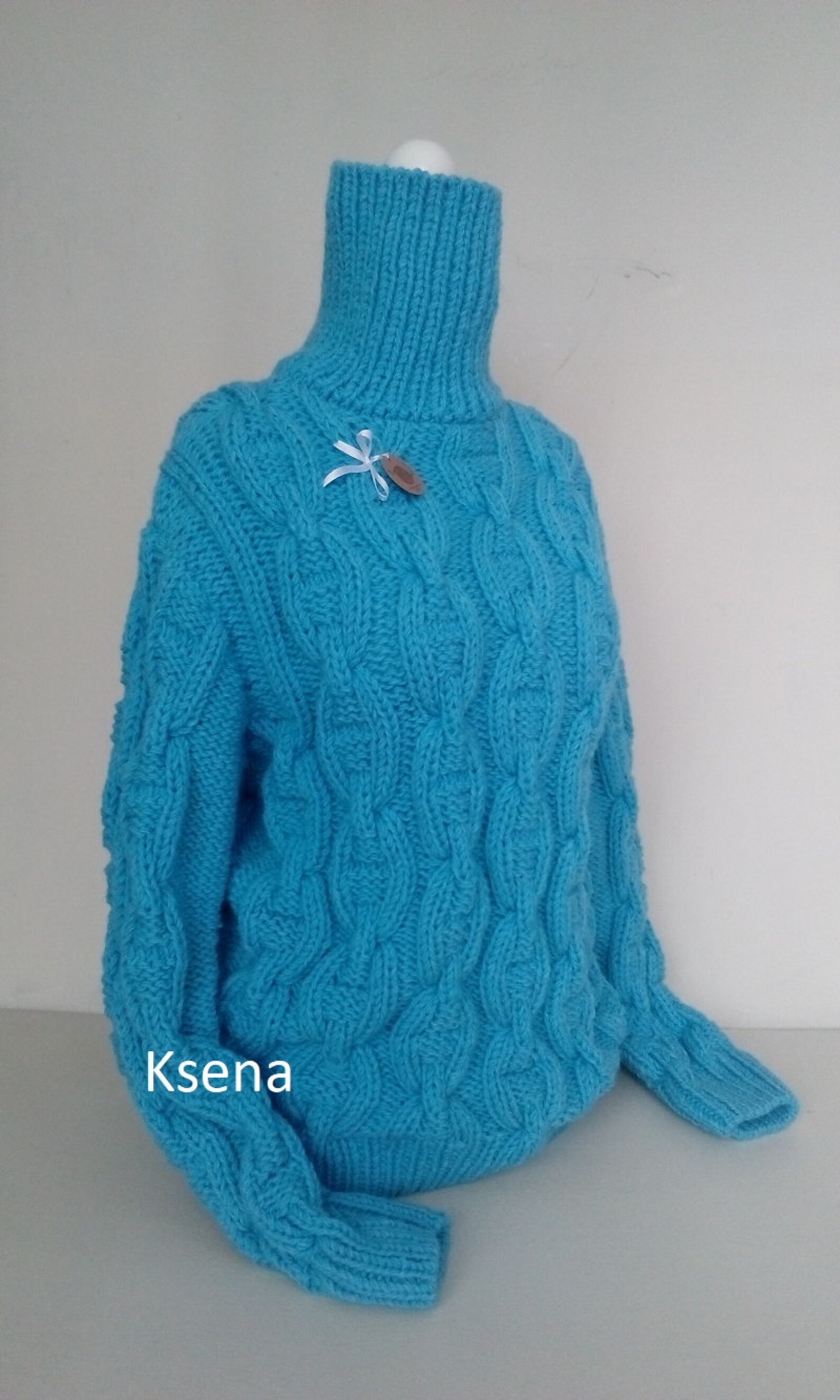 Mens Sweater Hand Knitted Men's Sweater Knit Mens Pullover Etsy