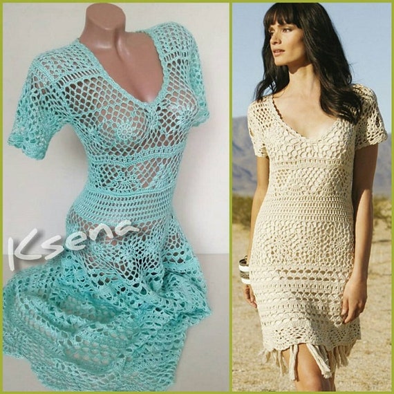 lace crochet beach dress